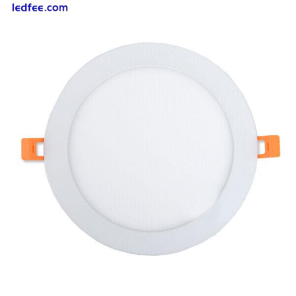 LED Ceilling Fixture Recessed Mount Ultra Thin Round Light SMD Downlight White 2 