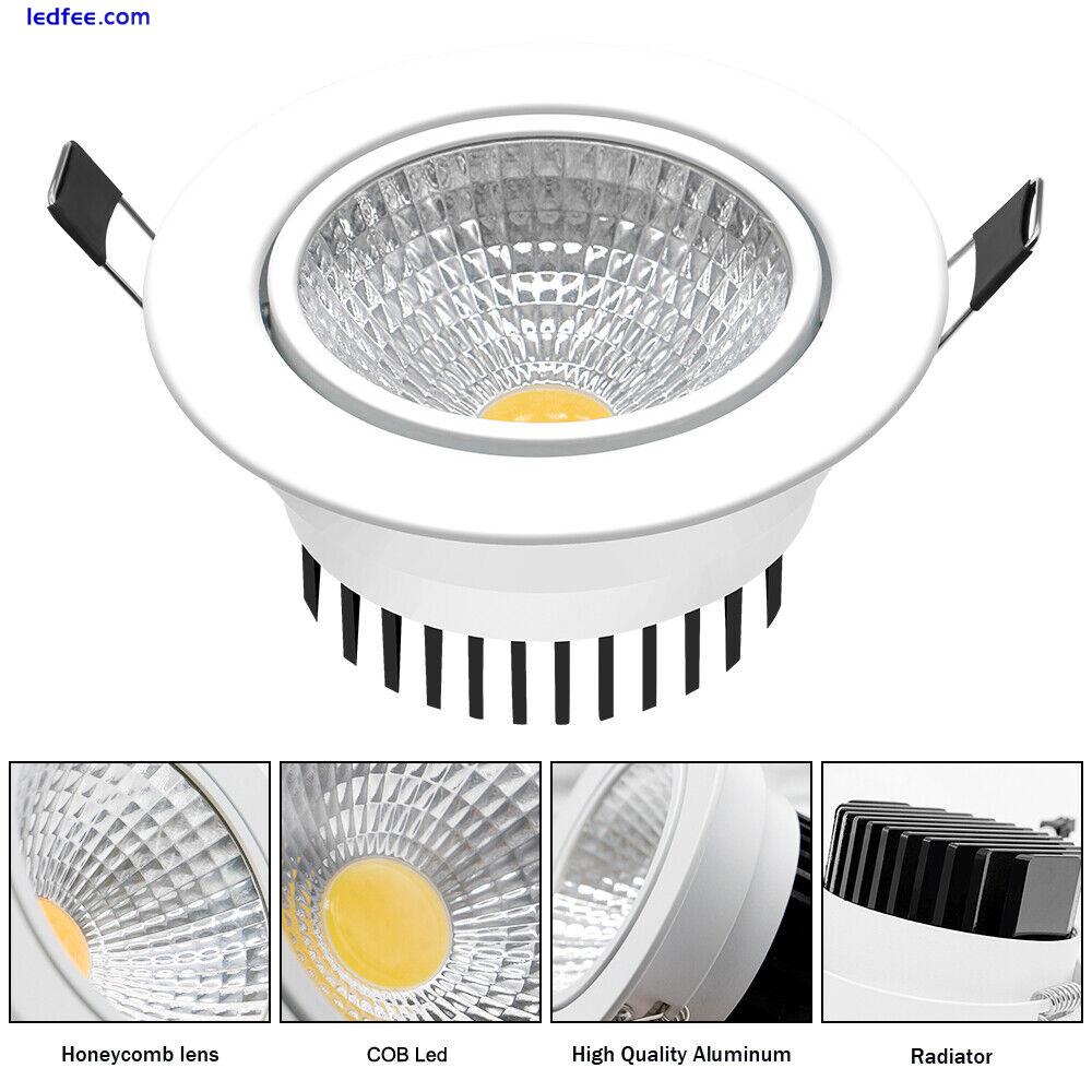 Dimmable Recessed Led Ceiling Downlight COB Spotlight Lamp 12/15/20W 110V 220V 2 