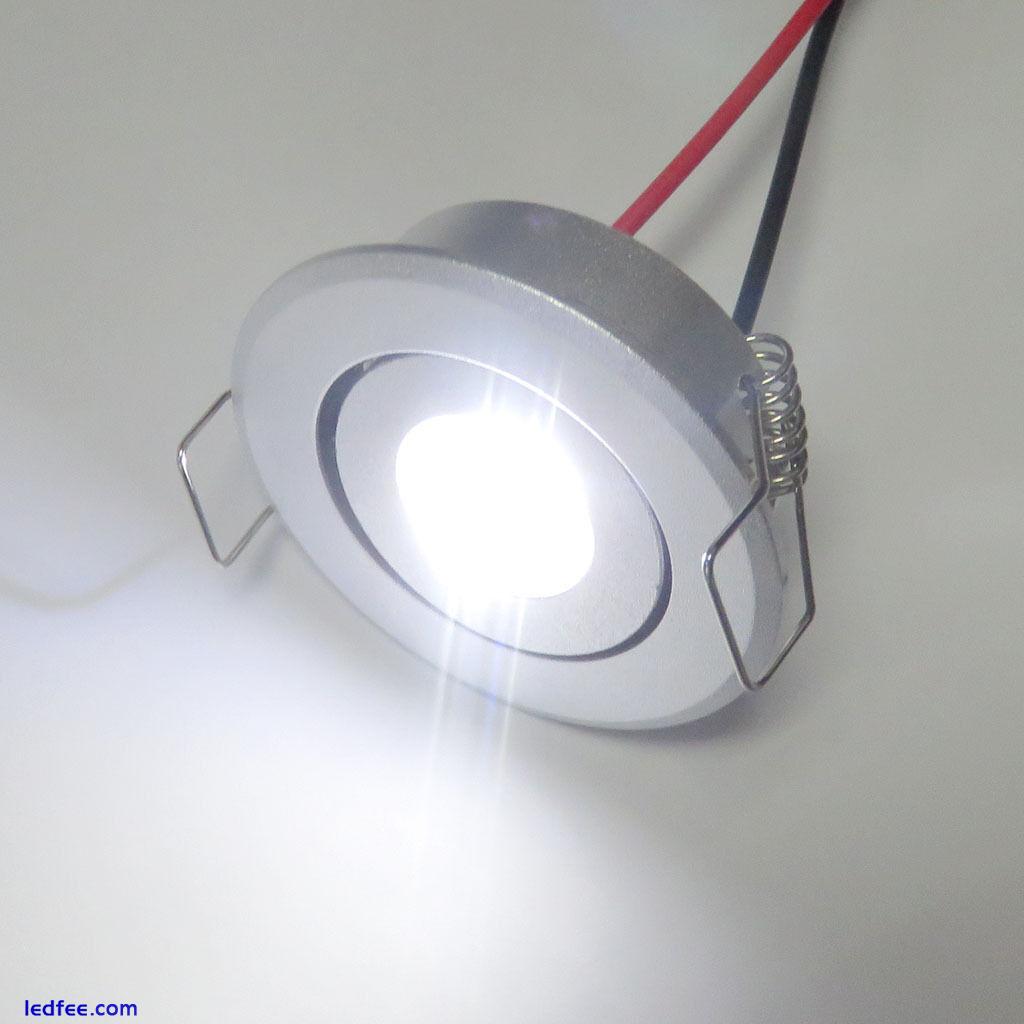 1W Ceiling Down Light  Recessed LED Bulb + Driver 85V-265V Spotlight Warm/White 5 
