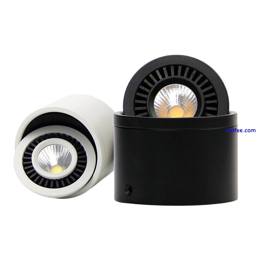 Dimmable Surface Mounted LED Ceiling Down light 360° rotating White / Black LTW  1 