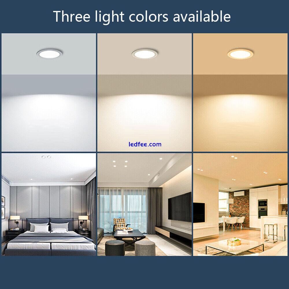 LED Ceiling Lights Recessed Ultra Slim Panel Down Light Round Bathroom Spot Lamp 0 