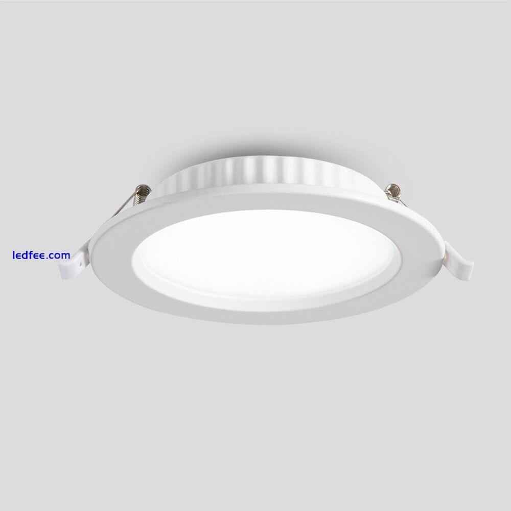 LED Ceiling Lights Recessed Ultra Slim Panel Down Light Round Bathroom Spot Lamp 4 
