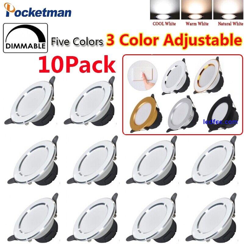 10/20Pack Dimmable LED Downlight Spotlight Recessed Ceilinglight PanelLight 220V 0 