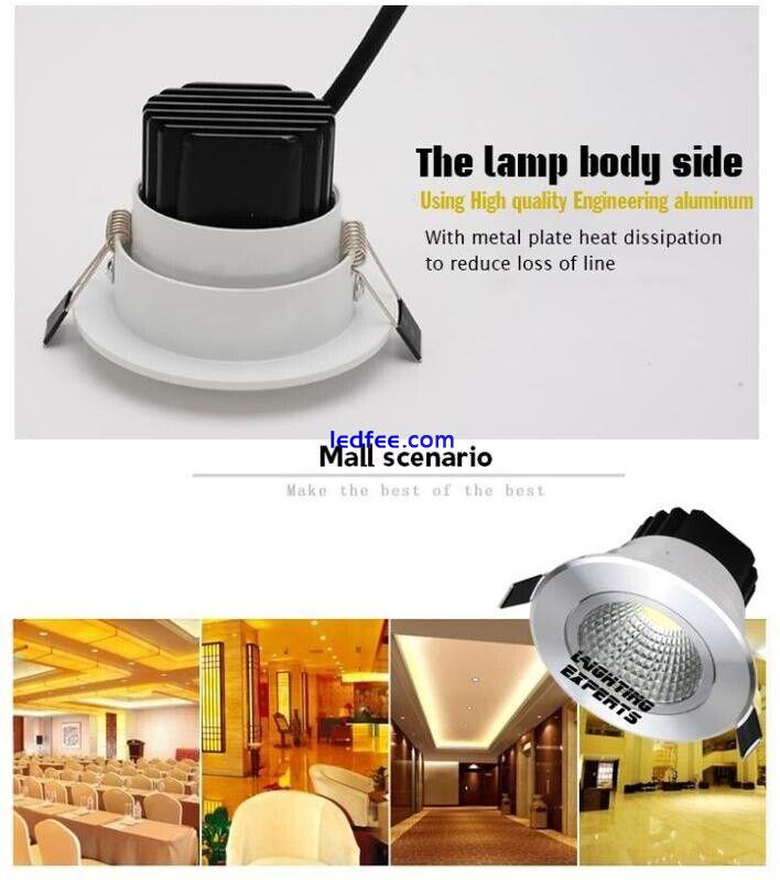 1/6pcs LED Downlight 3W Recessed Round LED Ceiling Lamp AC 220V-240V 0 