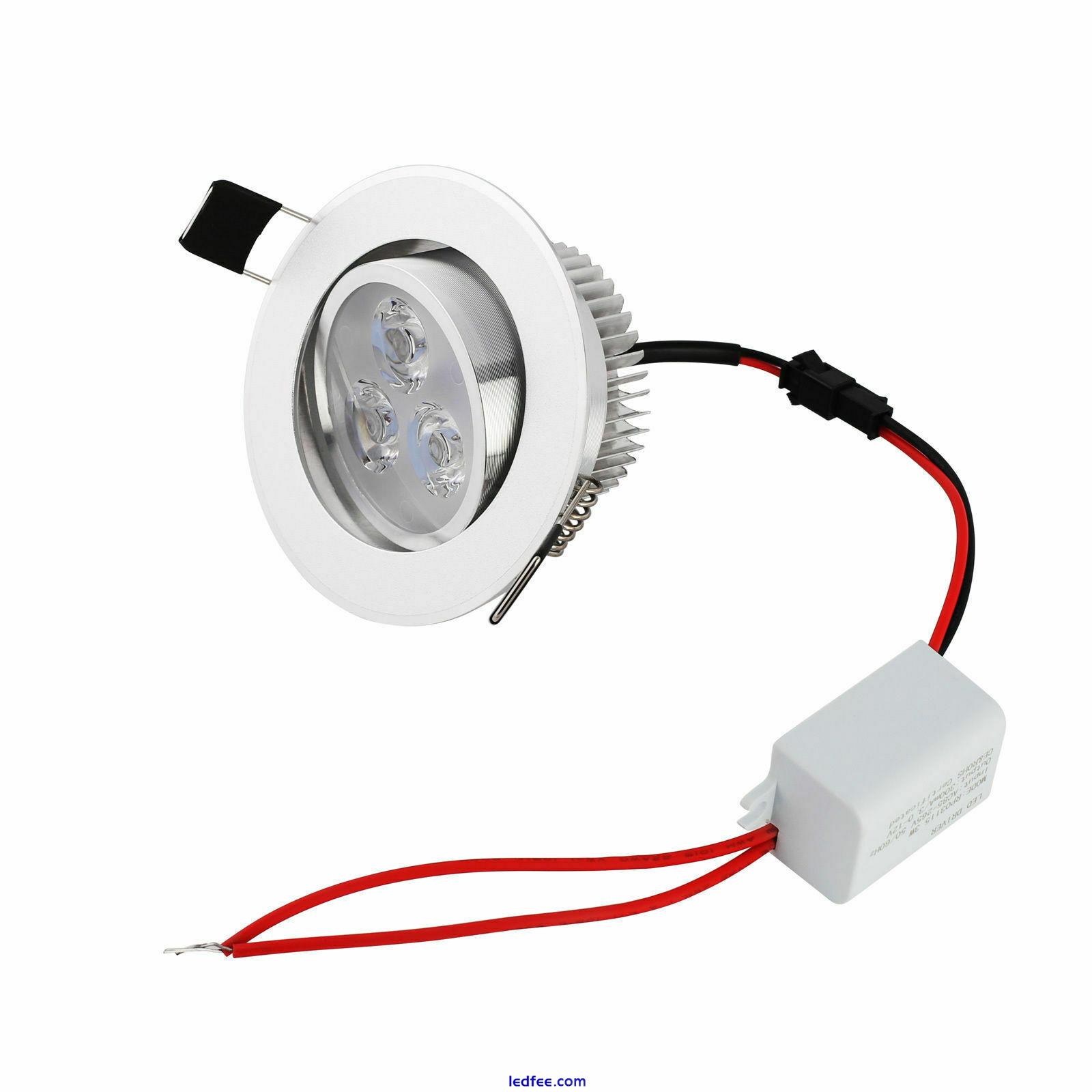 3W Dimmable LED Recessed Ceiling Downlight Fixture Lamp Spotlight with Driver 0 