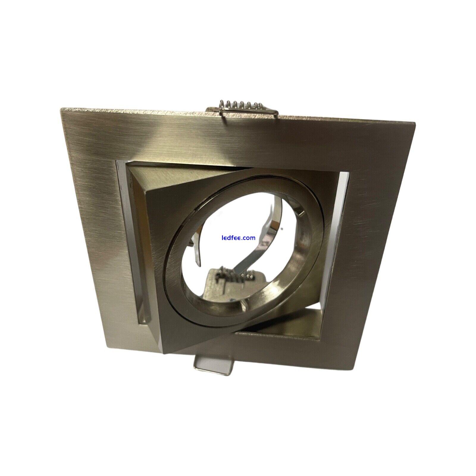 10X Satin Ceiling Downlight Adjustable Recessed Spotlight Square GU10 LED Lights 5 