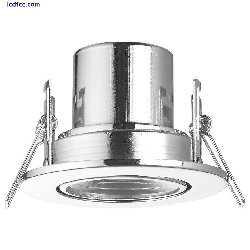 LAP LED Downlight Ceiling Light Cosmoseco Tilt Dimmable Chrome 5.5W 3000K 500lm 0 