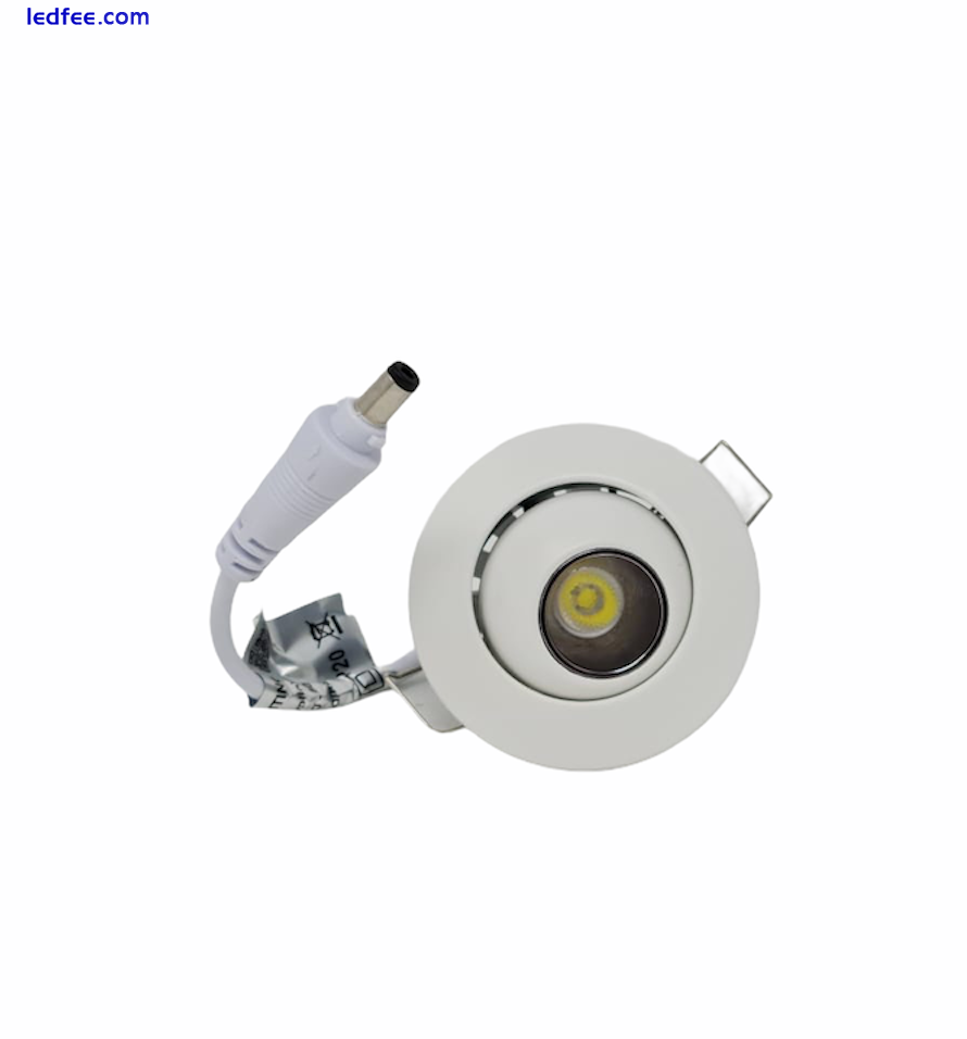 3W LED Mini Recessed Ceiling Spotlights Cabinet Eyeball Adjustable Downlights 3 