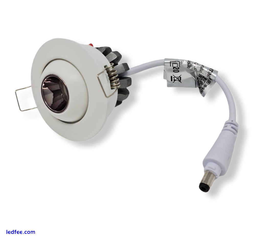 3W LED Mini Recessed Ceiling Spotlights Cabinet Eyeball Adjustable Downlights 0 