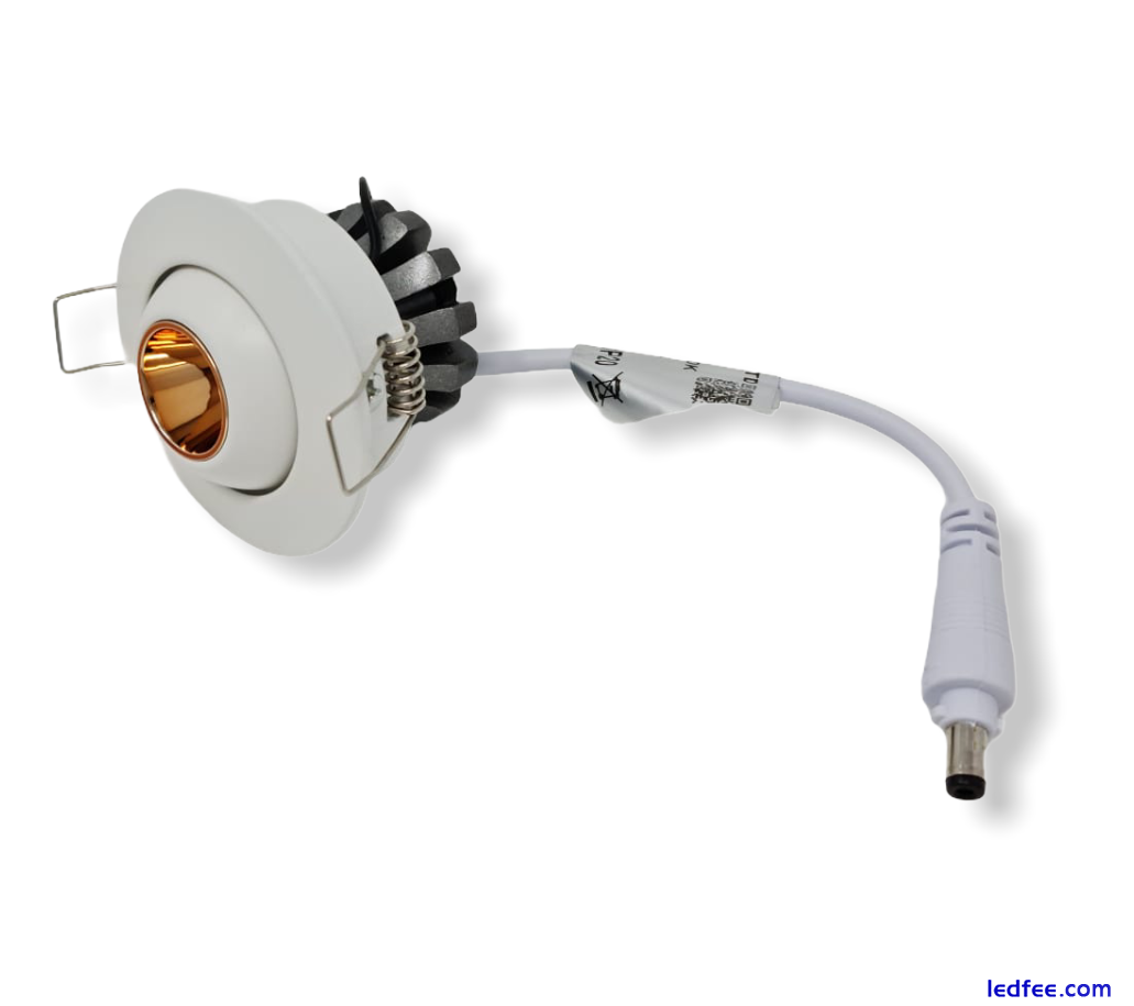 3W LED Mini Recessed Ceiling Spotlights Cabinet Eyeball Adjustable Downlights 2 