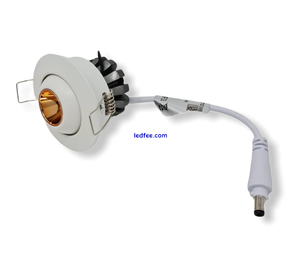 3W LED Mini Recessed Ceiling Spotlights Cabinet Eyeball Adjustable Downlights 1 