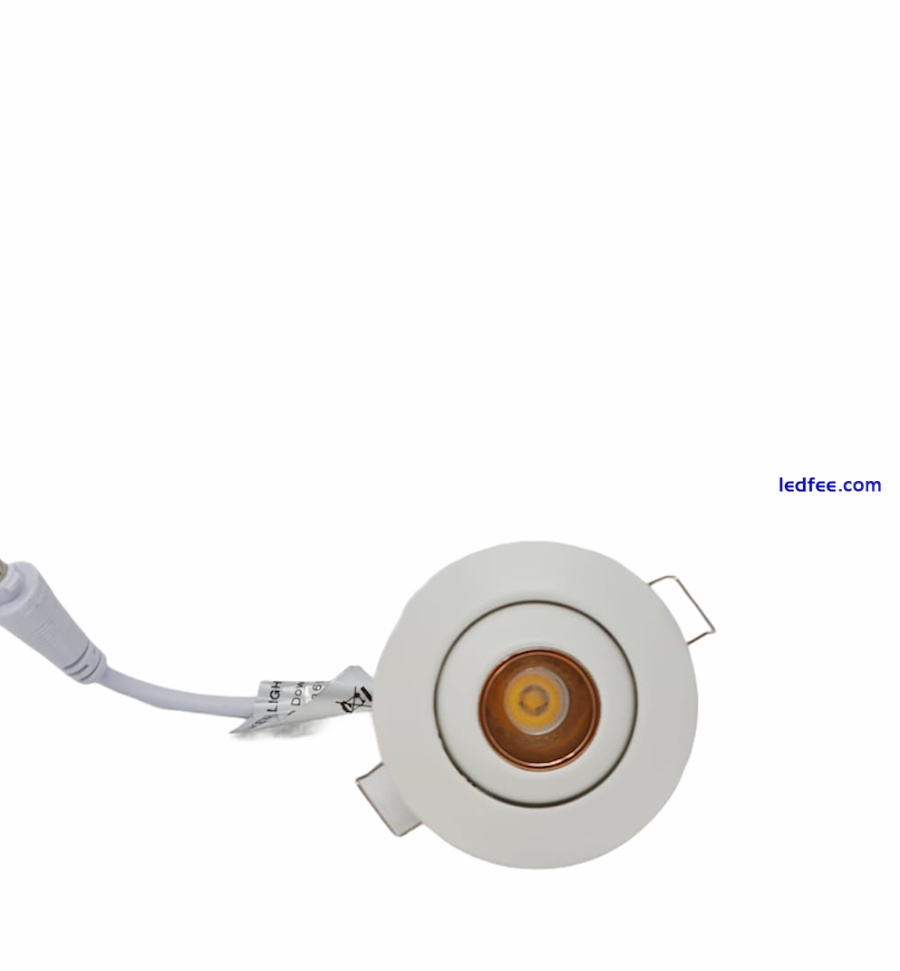 3W LED Mini Recessed Ceiling Spotlights Cabinet Eyeball Adjustable Downlights 5 