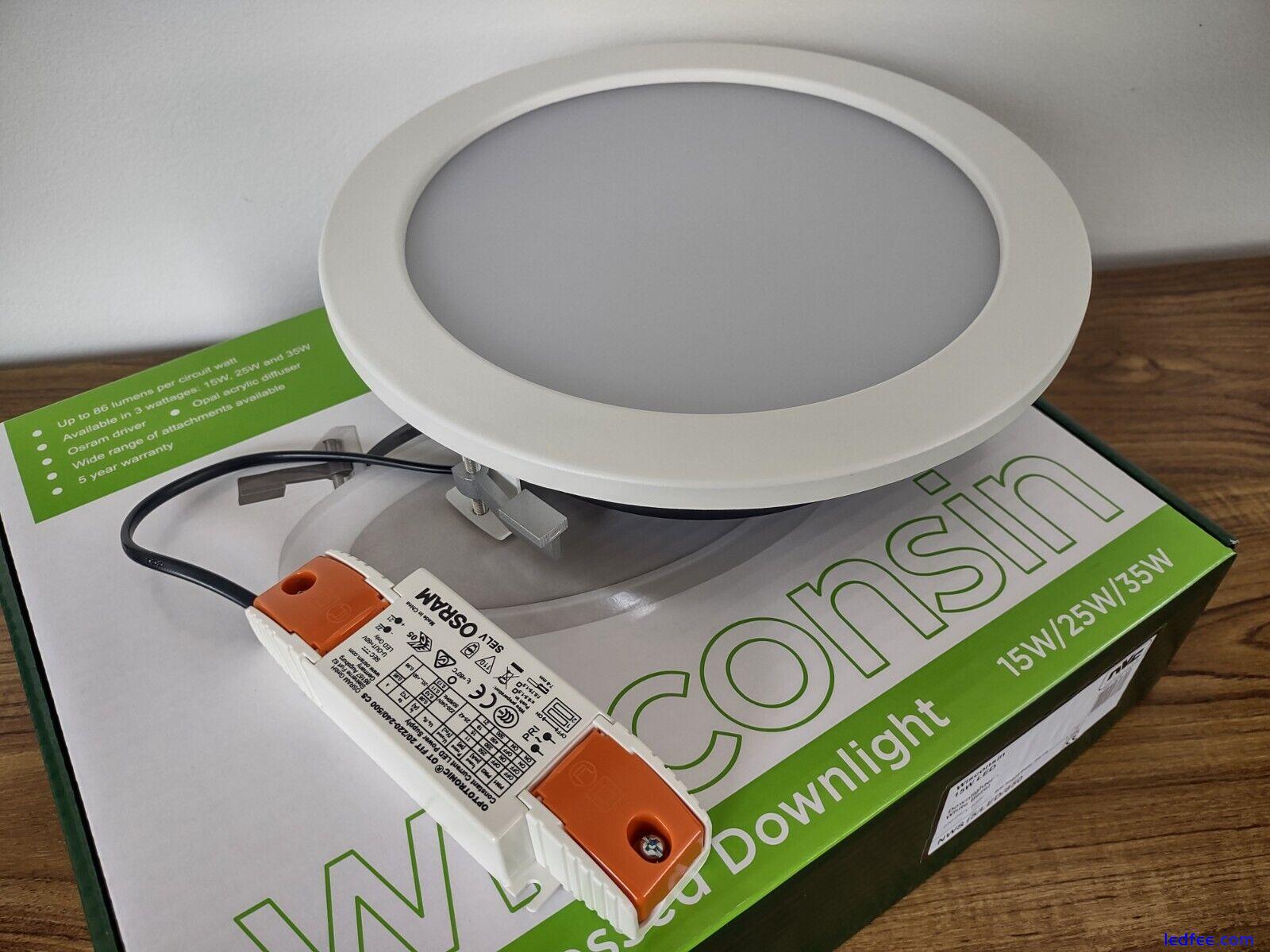 25w Ceiling Commercial LED Down Light  Recessed  Shop Cool White 240V 260mm Slim 2 