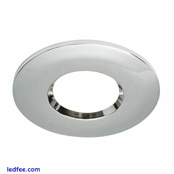 Fire Rated LED Dimmable Downlight Recessed Ceiling Spotlights IP65 White Chrome 3 