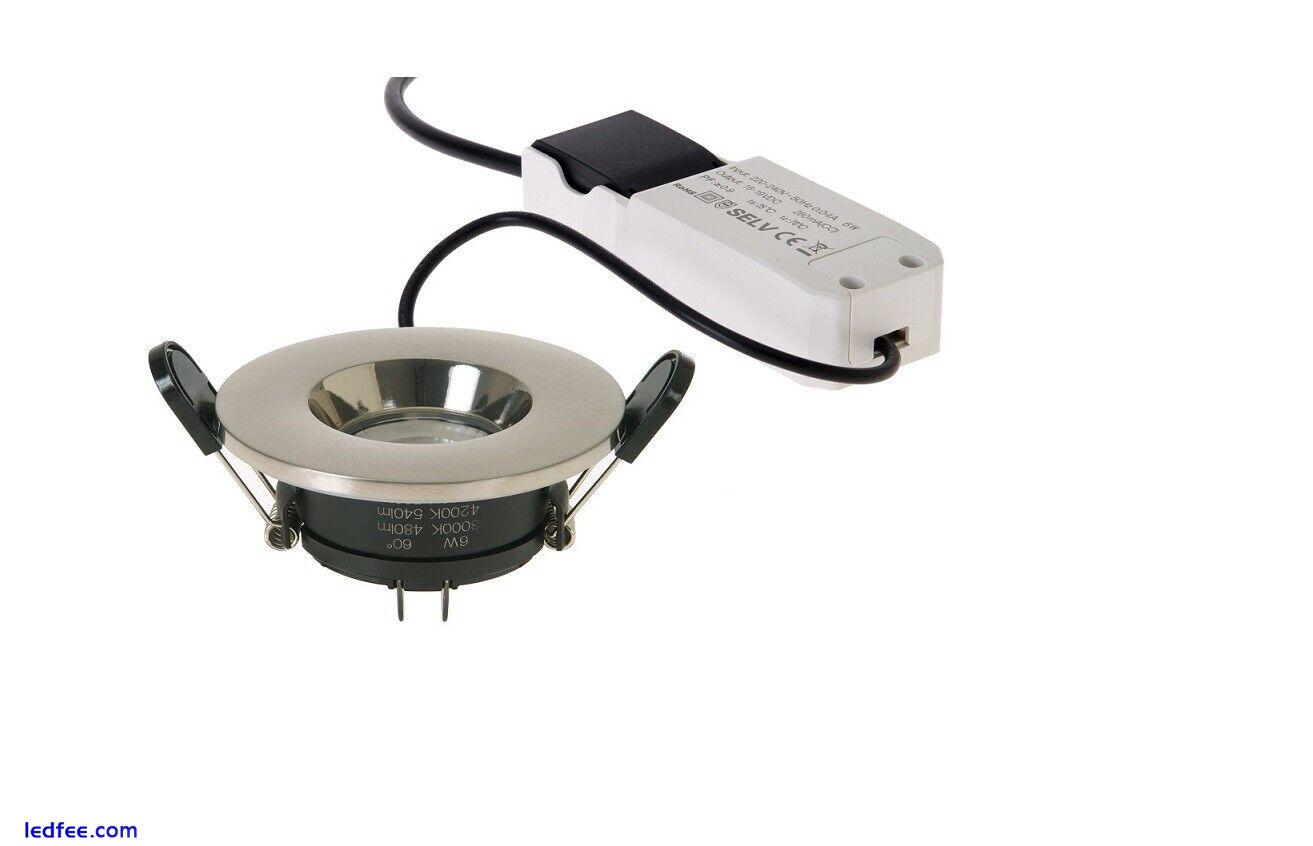 Recessed Fire Rated Ceiling LED Downlights IP65 Spotlights Downlighters 6W 2 