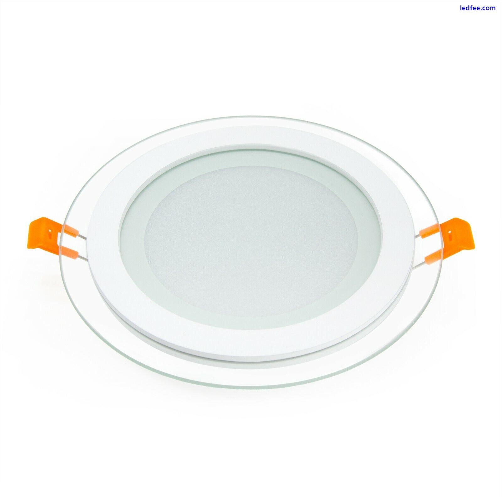LED Crystal Glass Edge Recessed Round & Square Flat LED Panel Ceiling Down Light 1 