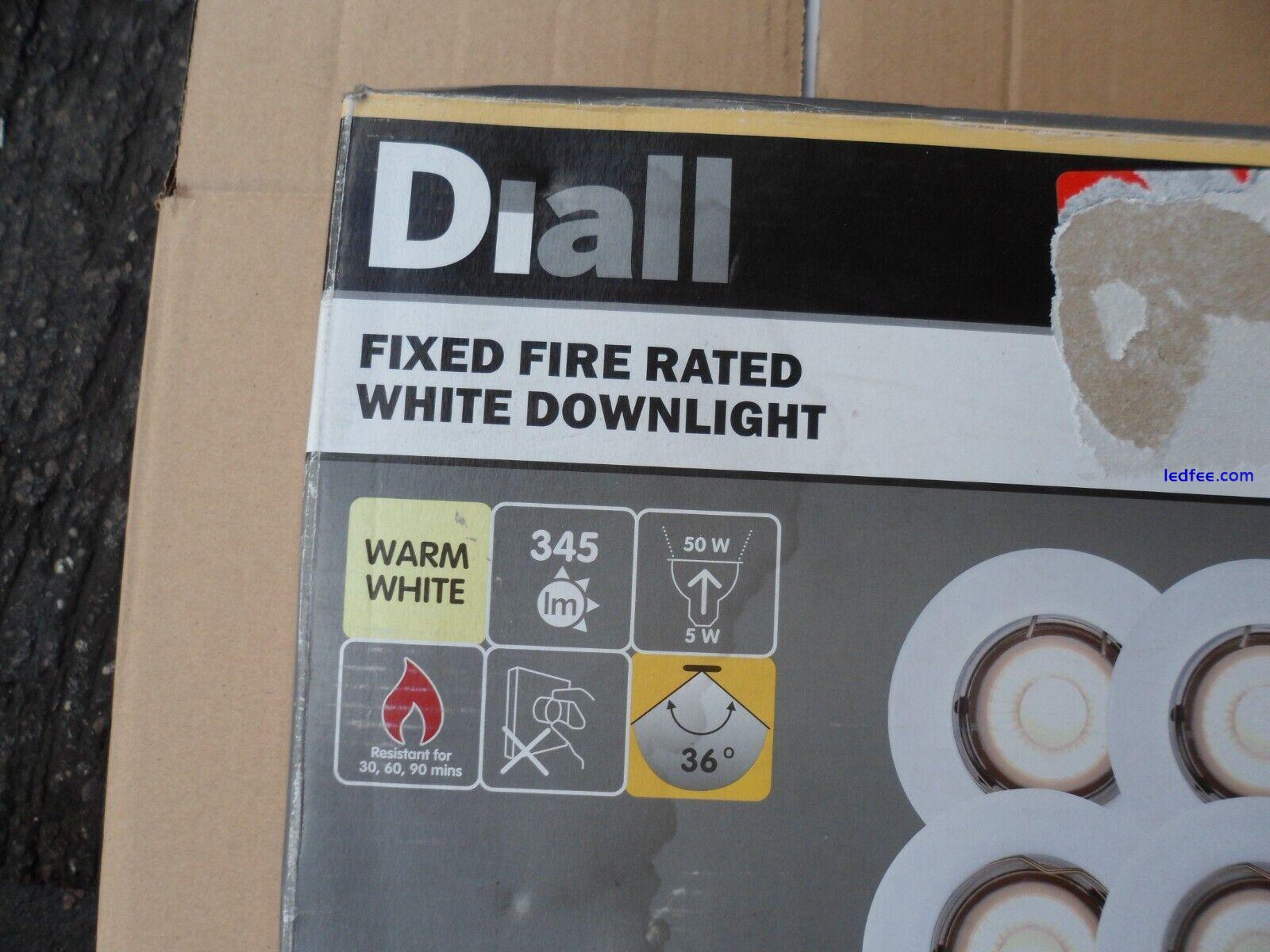 DIALL GLOSS WHITE NON-ADJUSTABLE LED FIRE-RATED WARM WHITE DOWNLIGHT 10 PACK 0 