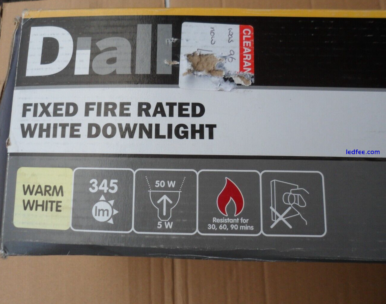 DIALL GLOSS WHITE NON-ADJUSTABLE LED FIRE-RATED WARM WHITE DOWNLIGHT 10 PACK 4 