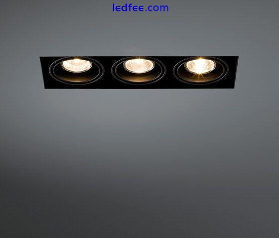 Triple Recessed Ceiling Downlights GU10 Tilt Angle Adjust LED Spotlight Fitting 1 