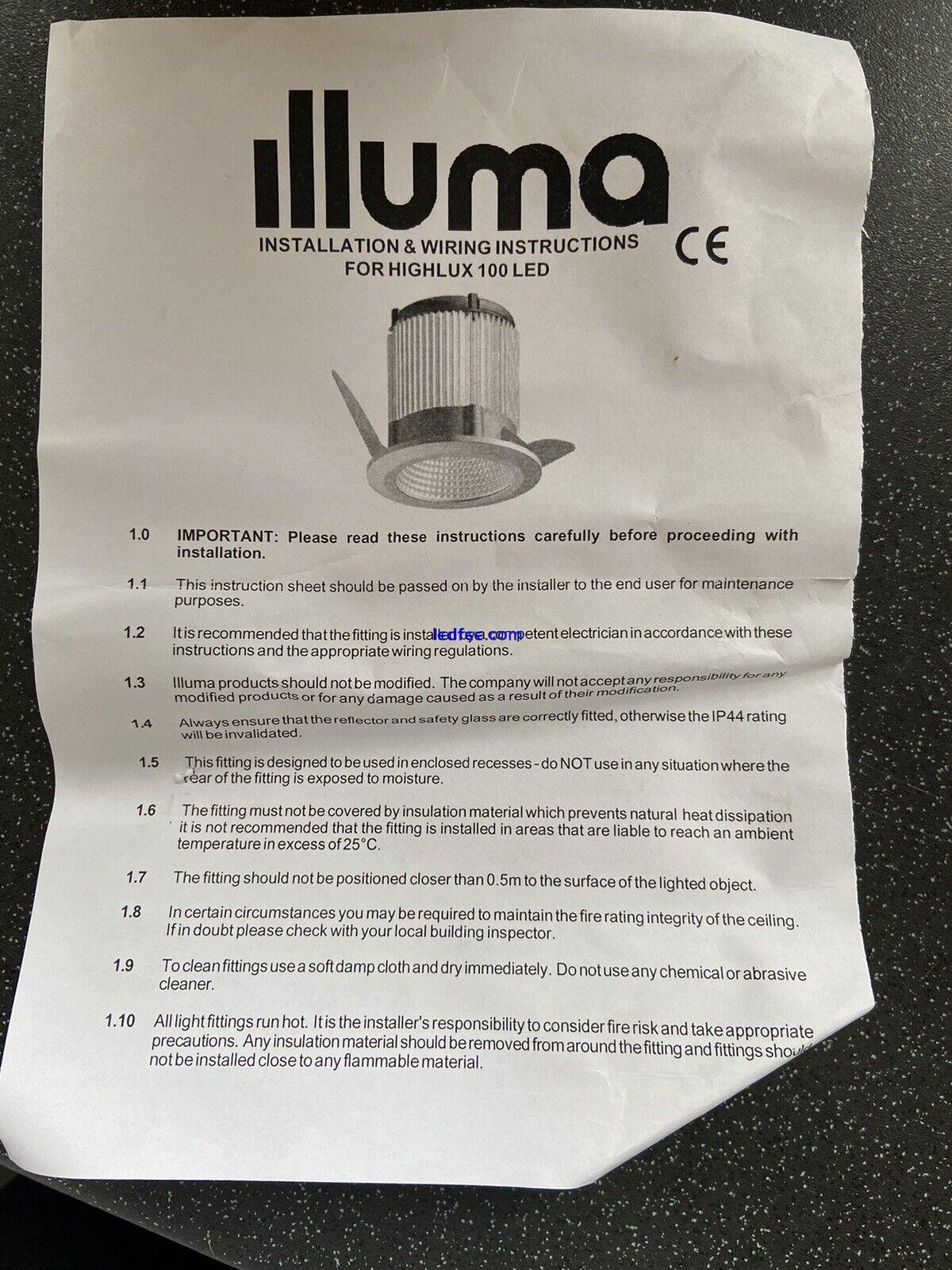 Illuma Highlux 100 LED Downlight White 2000lm 3000K RRP £160 BNIB 3 