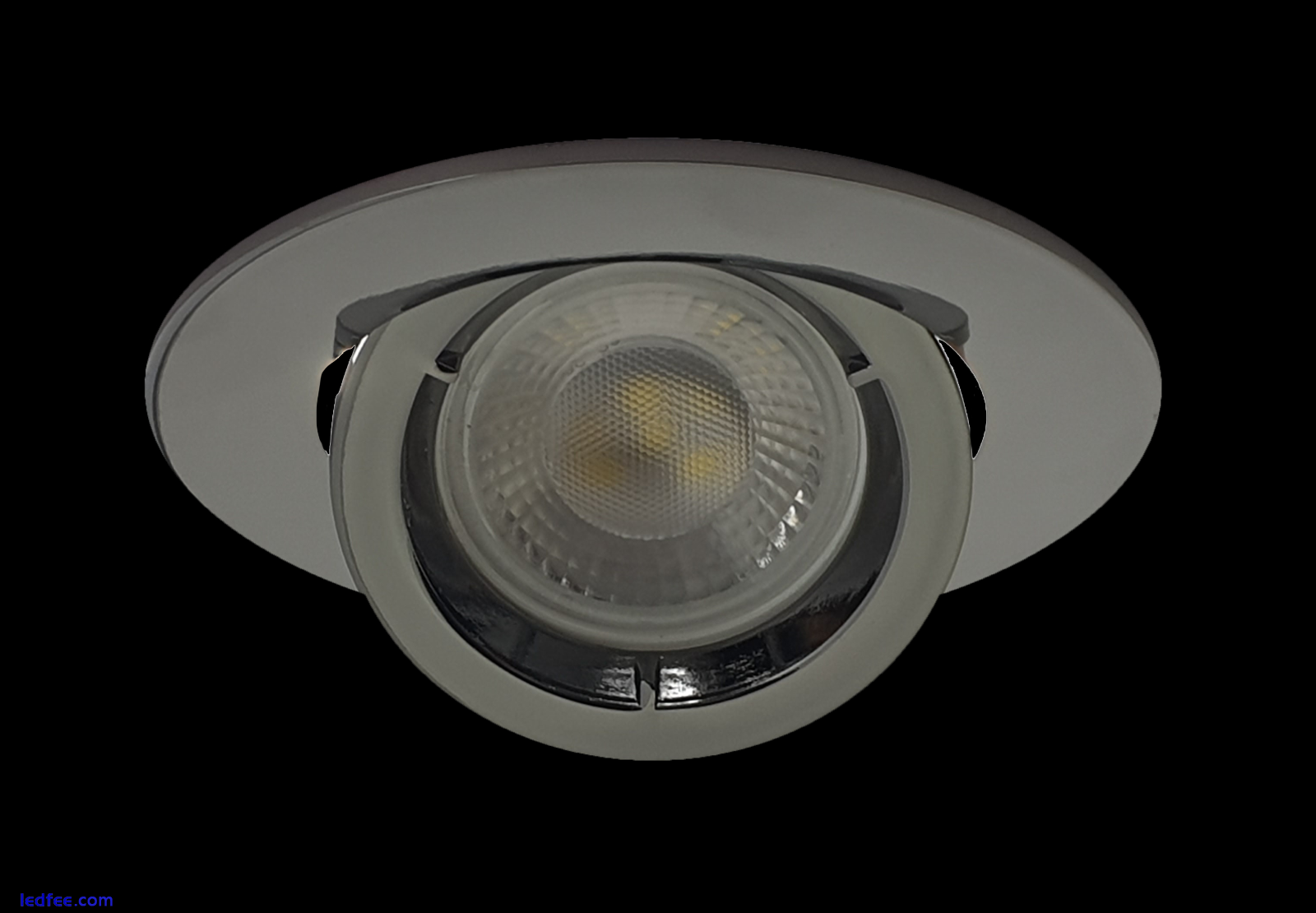 LED Recessed Scoop Downlight GU10 Tilt Ceiling Spotlight Black Chrome 0 