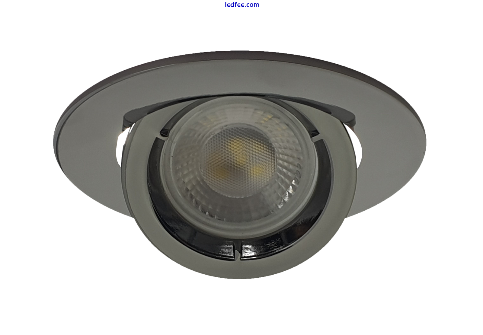 LED Recessed Scoop Downlight GU10 Tilt Ceiling Spotlight Black Chrome 3 