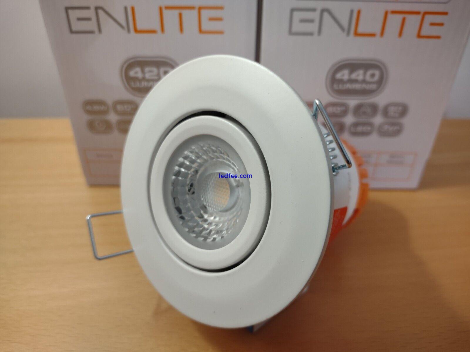20x LED Downlight Enlite 4 . 5w Matte White 4000k Cool Ceiling Spot Fire Rated 2 
