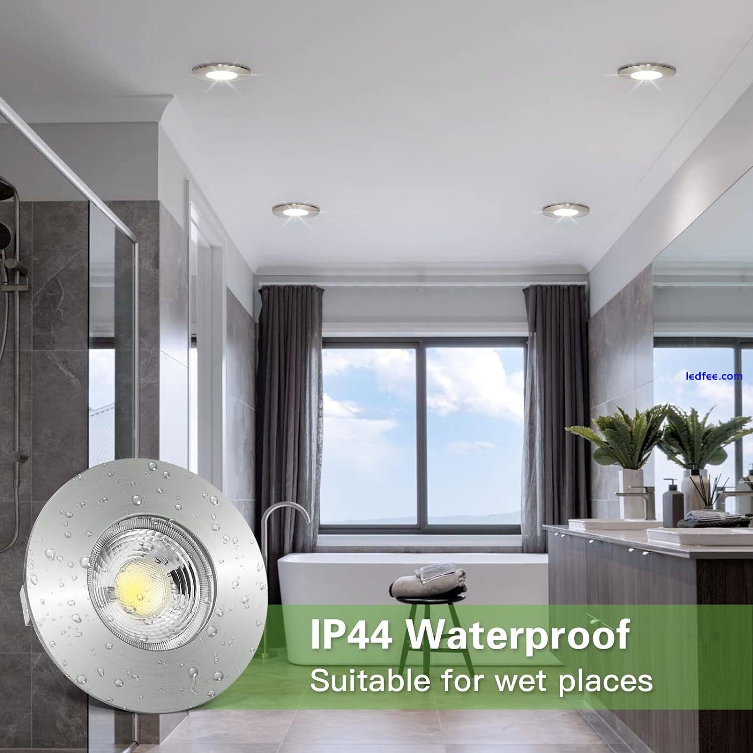 Kimjo LED Recessed Ceiling Light, LED Downlights Ceiling 6W Cool White 6000K, 10 3 