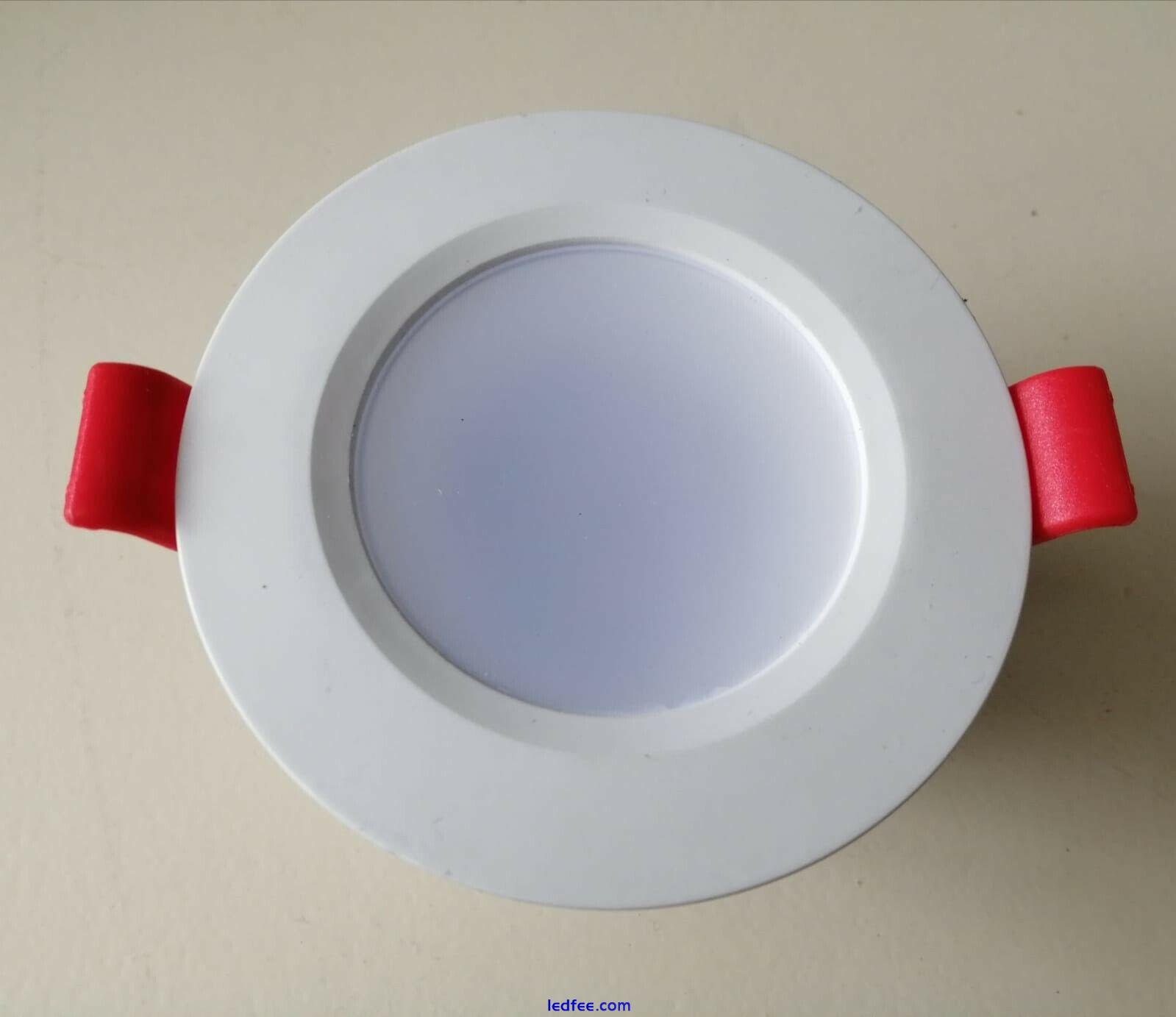 TCP 5w LED Ceiling Downlight 400lm Warm White 68mm cutout UK Stock White Bezel 1 