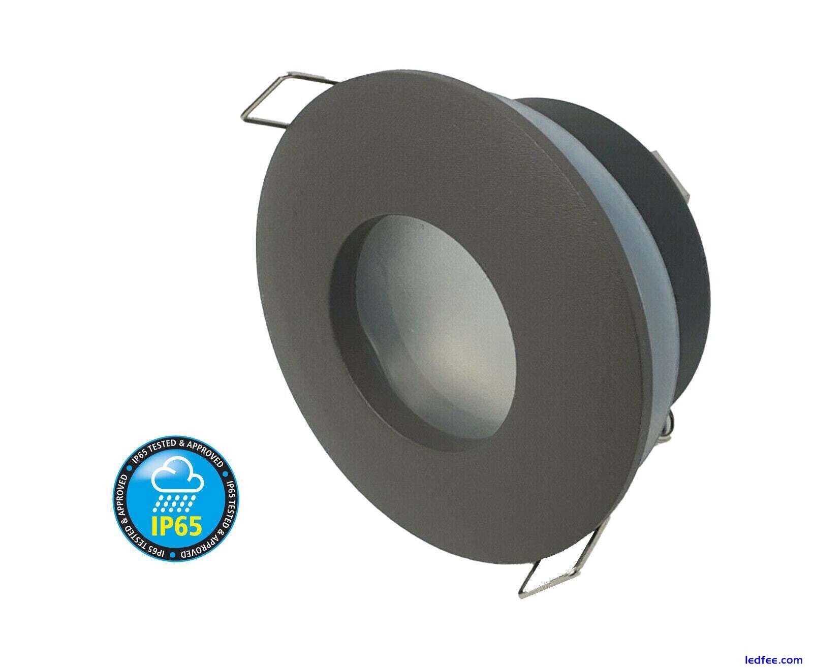 4x LED Recessed Ceiling Down Lights GU10 Round/Square IP65 Bathroom Spotlights 1 