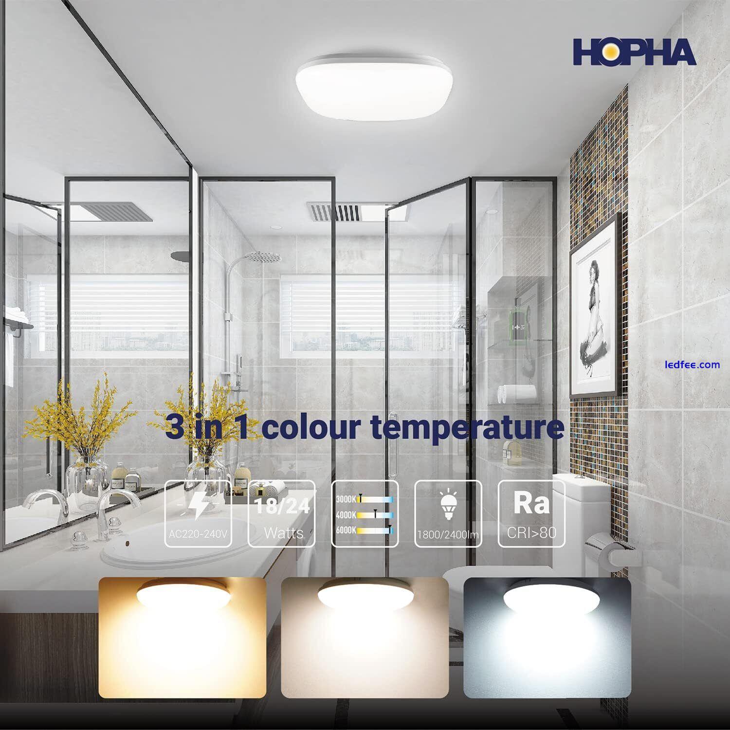 LED Bathroom Lights Ceiling IP65 Flush Fitting Ceiling Light for Kitchen Hallway 0 