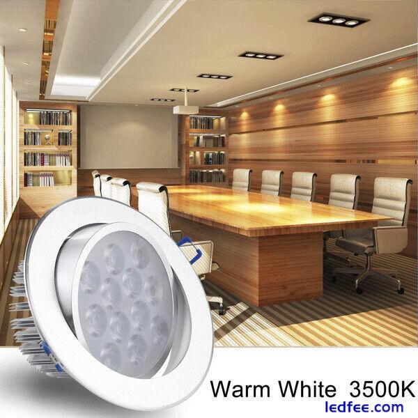 4/6PC 12W Recessed Downlight Led Ceiling Lamp Spot Light with Driver 85~265V 5 