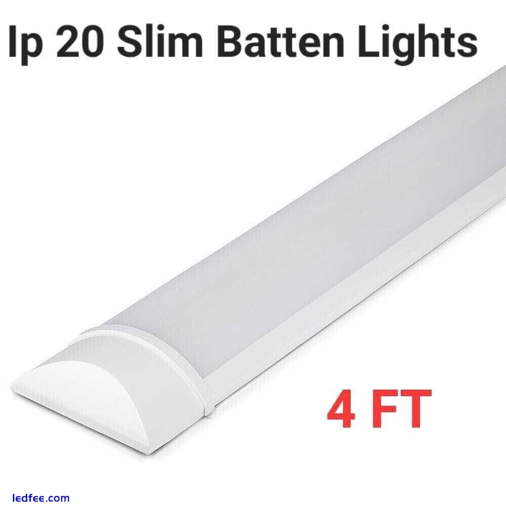 4FT LED Strip Lights Batten Tube Light Office Shop Garage Ceiling Lamp Daylight 1 