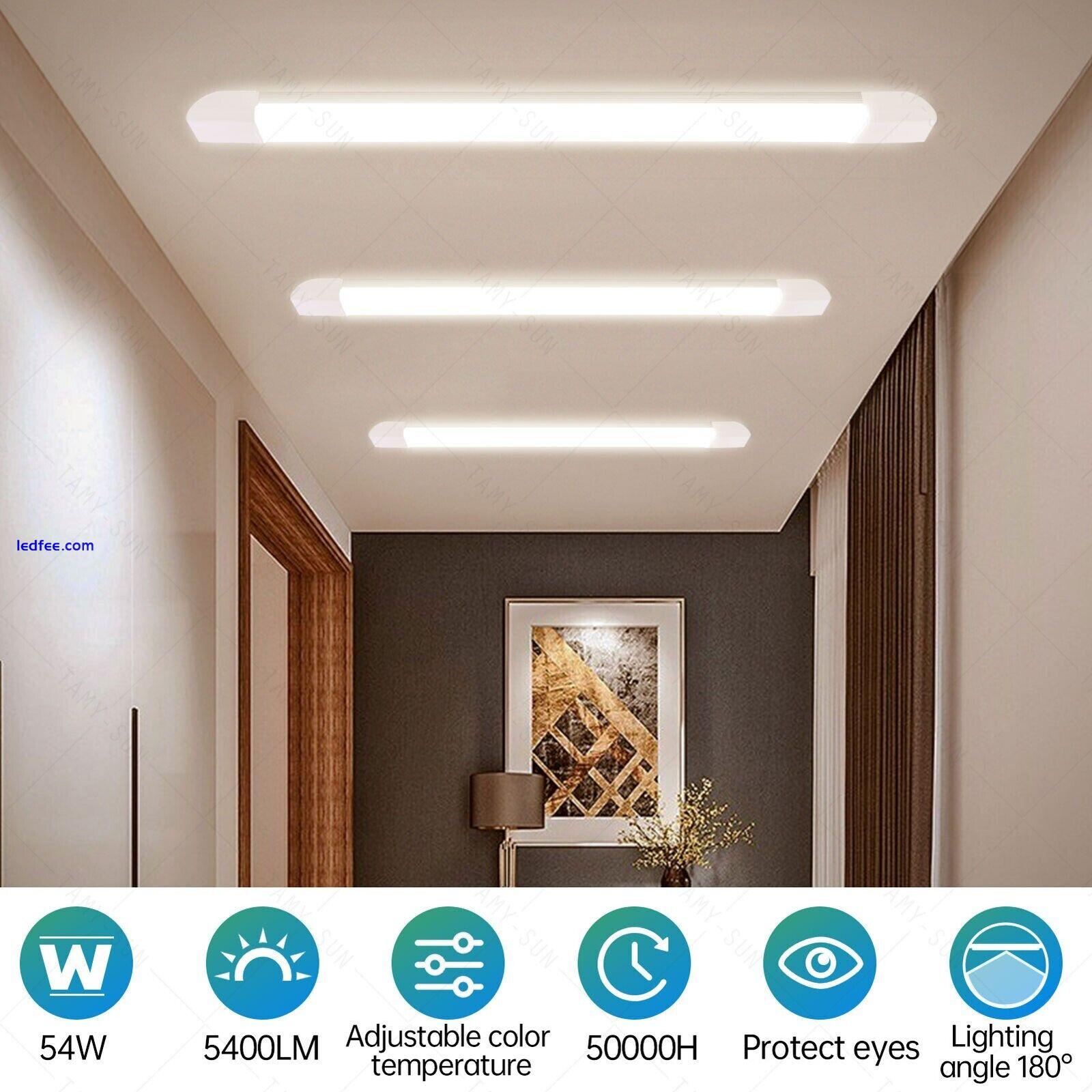 4FT LED Strip Lights Batten Tube Light Office Shop Garage Ceiling Lamp Daylight 3 