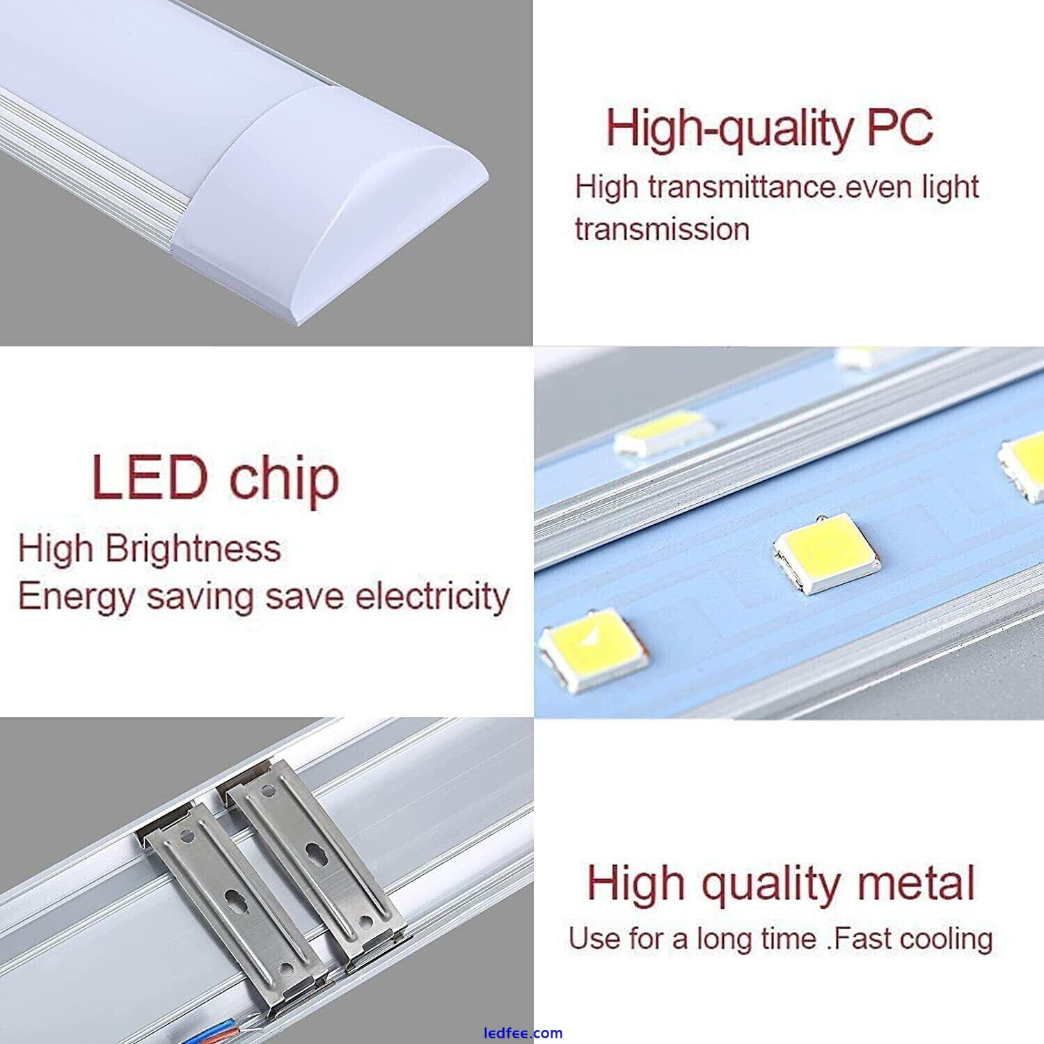4FT LED Strip Lights Batten Tube Light Office Shop Garage Ceiling Lamp Daylights 1 