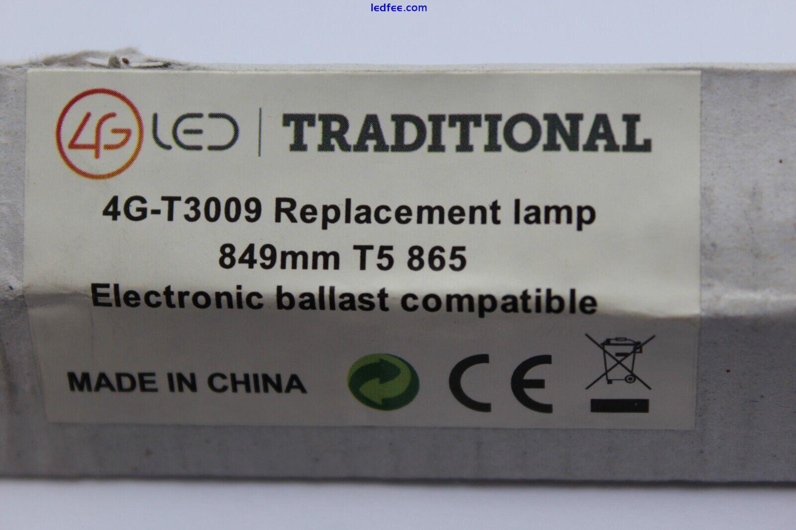 Pack 3 x 4G 12W (21w) T5 LED Tube 849mm 6500k daylight white Direct Retrofit 1 