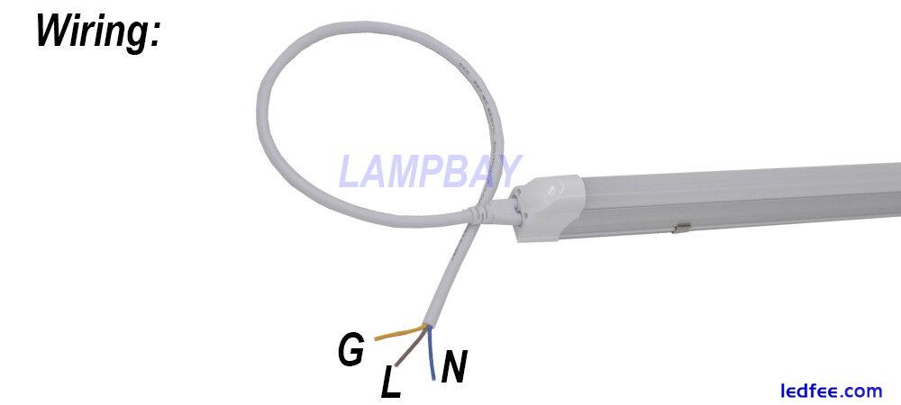 2-50/pack Dimmable LED Tube Light 4Foot 1.2m 24W T5 Bulb Slim Bar Lamp 110V 220V 2 