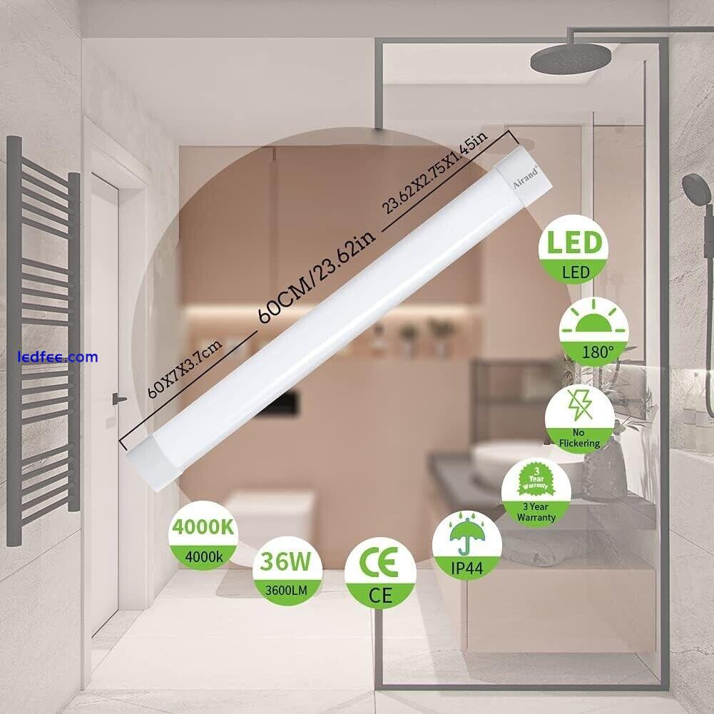 Airand LED Tube Light, 60 CM 2ft LED Luminaire IP66 Workshop Light 18W 4000K  1 