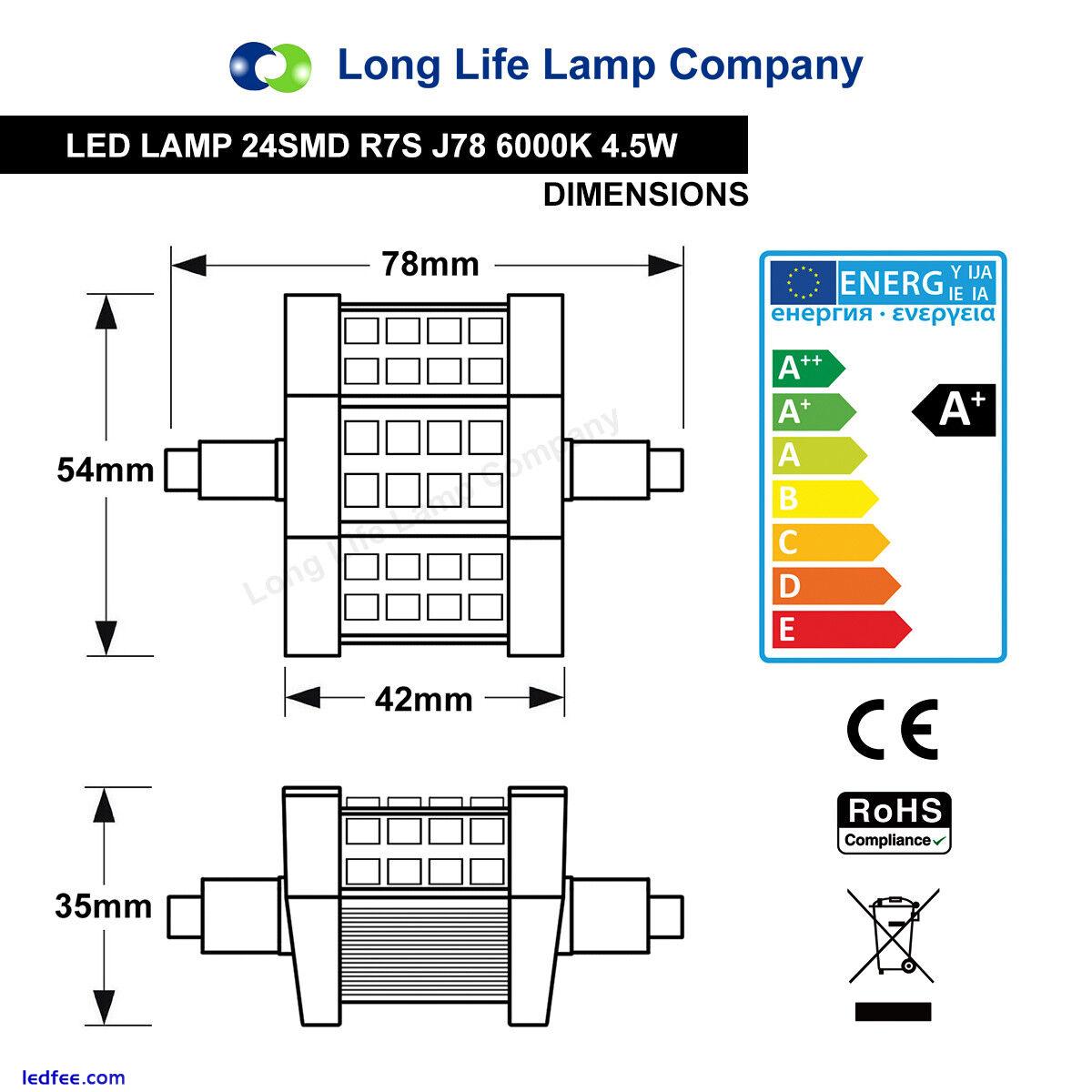 R7s J78 SMD LED Flood Light Bulbs Replacement for Halogen Linear Tubes 78mm 3 