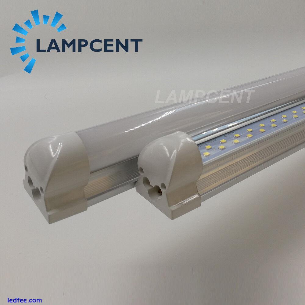 4/Pack T8 Integrated LED Tube 2,3,4,5,6,8FT Double Row LED Shop Light Fixture 2 