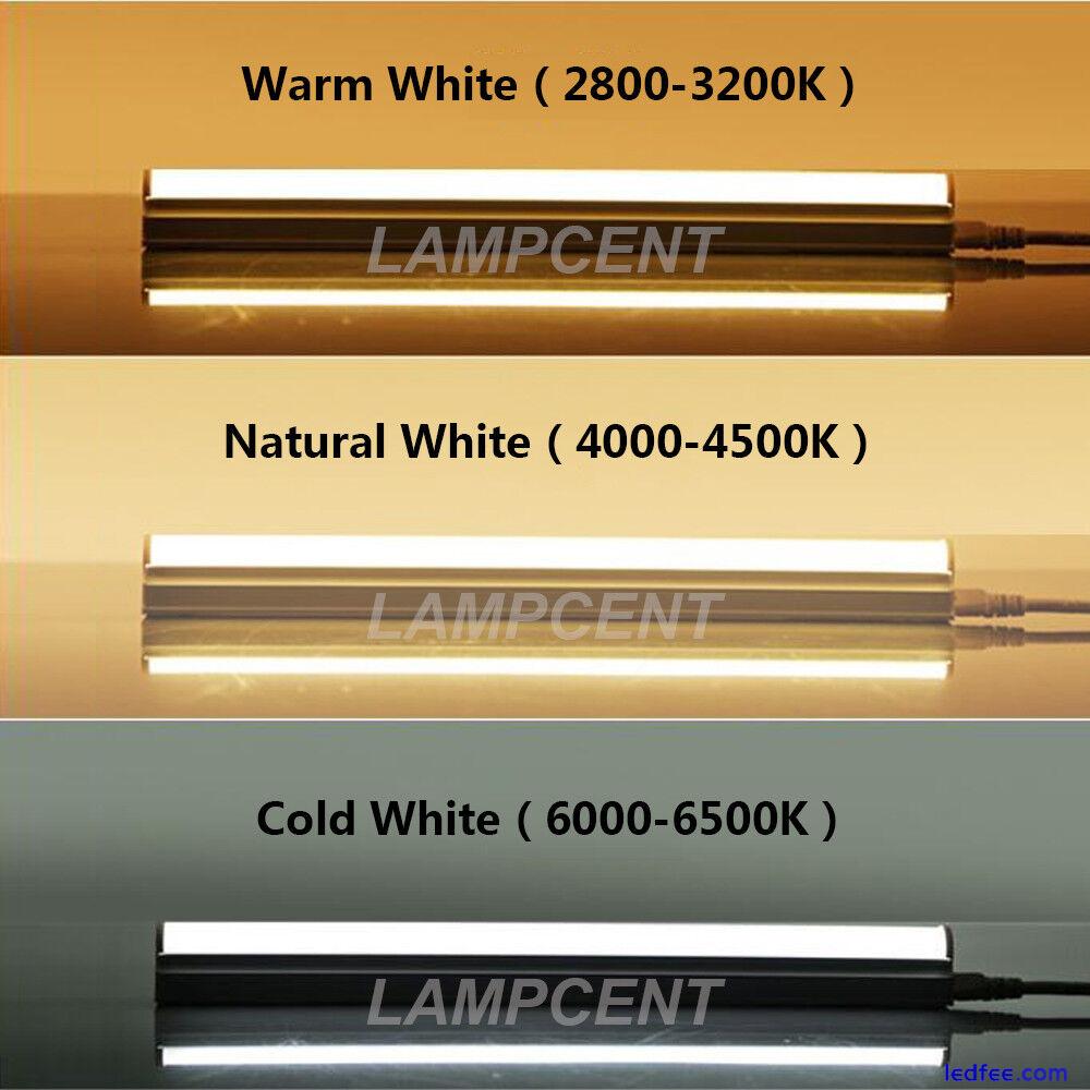 20-100/Pack 2FT.3FT.4FT.5FT.6FT.8FT T5 Integrated LED Tube Light Slim Bar Lamp 0 