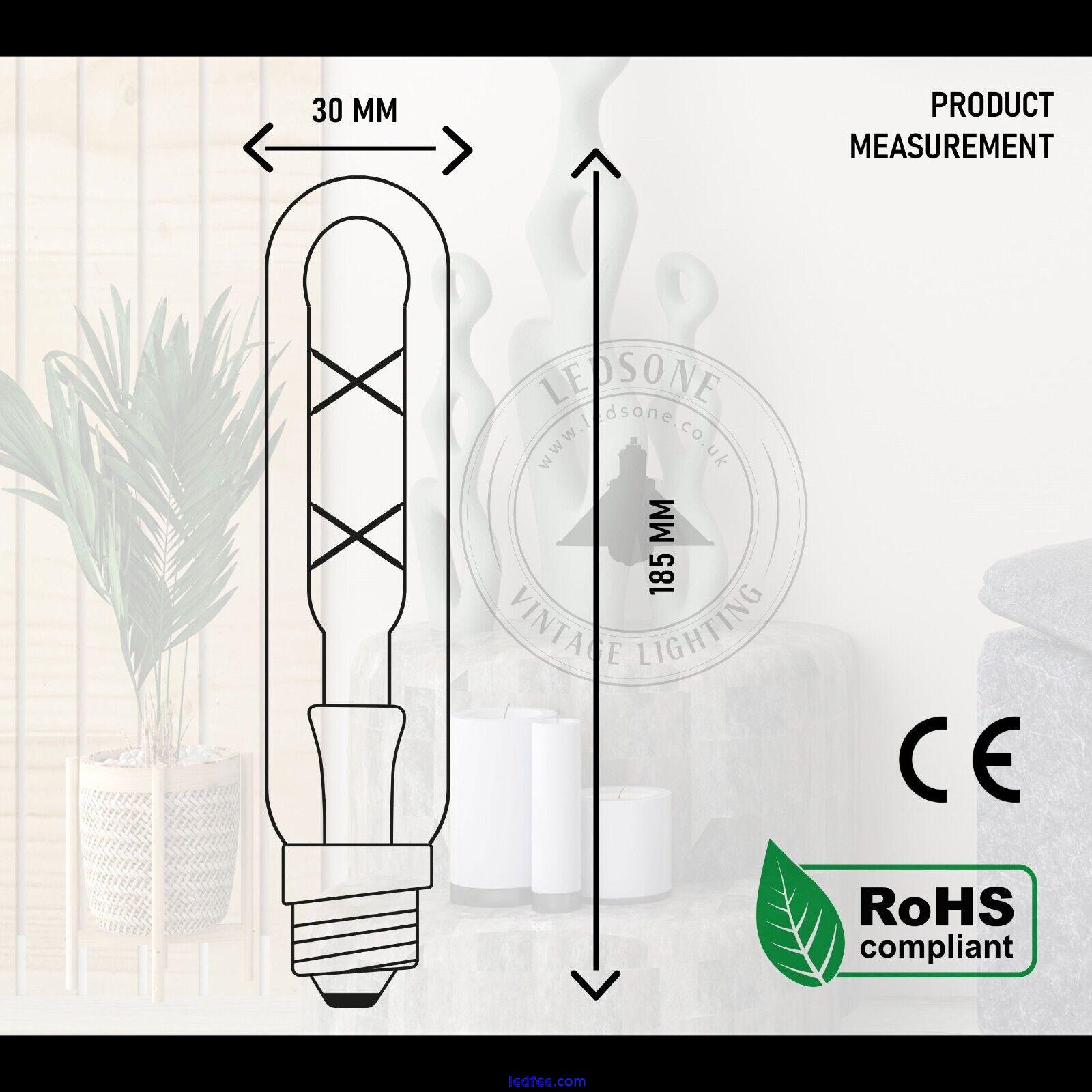 T185 Antique Style Edison Vintage LED Light Bulbs Industrial Retro Lamps E27 4W 0 