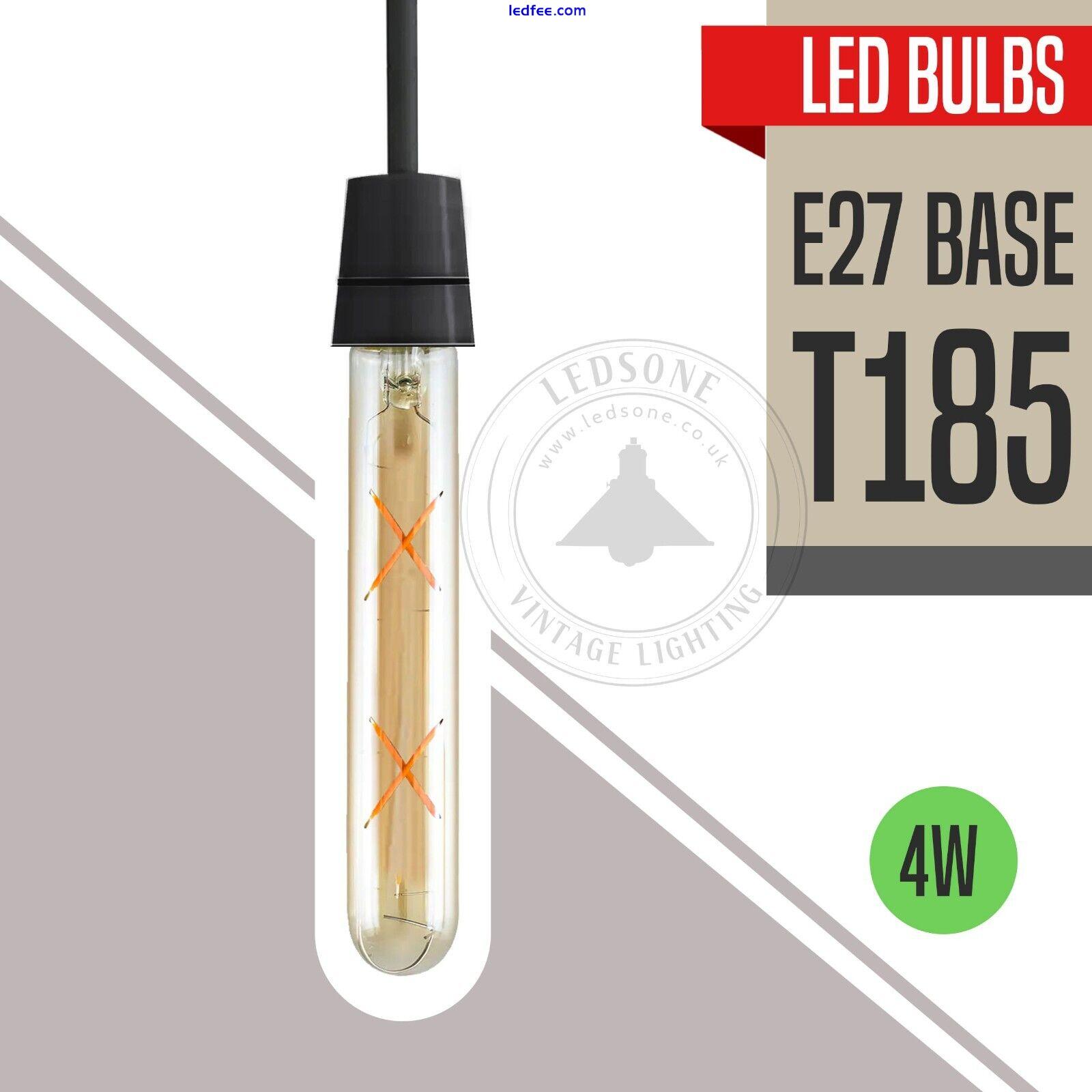 T185 Antique Style Edison Vintage LED Light Bulbs Industrial Retro Lamps E27 4W 3 