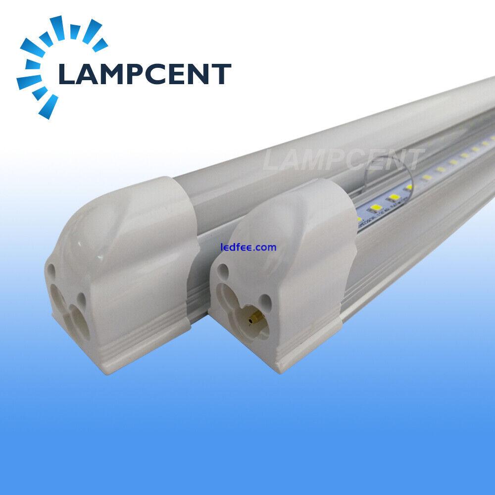 6-12/Pack 2,3,4,5,6,8ft T5 Integrated Tube Bulb Linkable LED Shop Light Fixture 4 