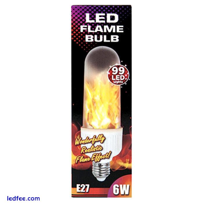 Flame LED Light Bulb E27 Screw Jumbo Flickering Fire Effect PT 0 