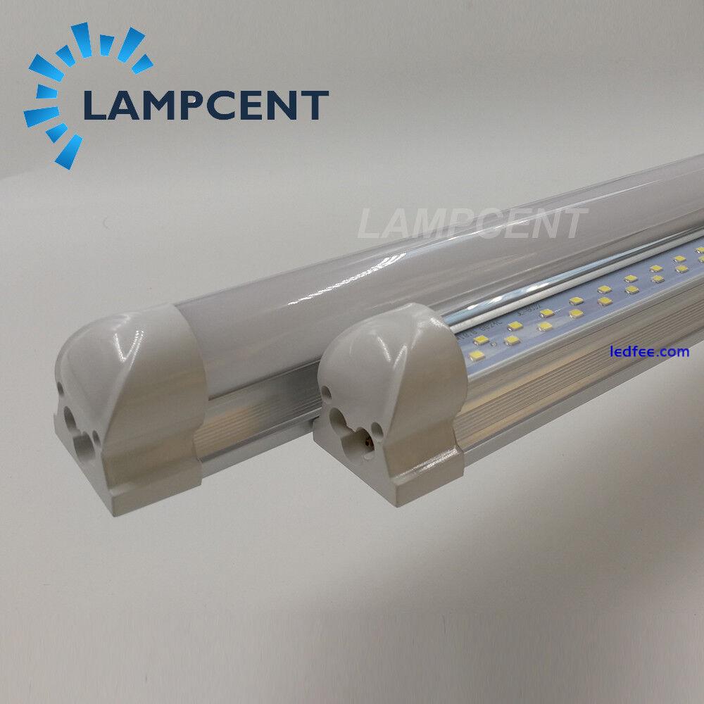 25/Pack T8 LED Tube Bulb D-shape Integrated LED Shop Light Fixture 2,3,4,5,6,8ft 2 
