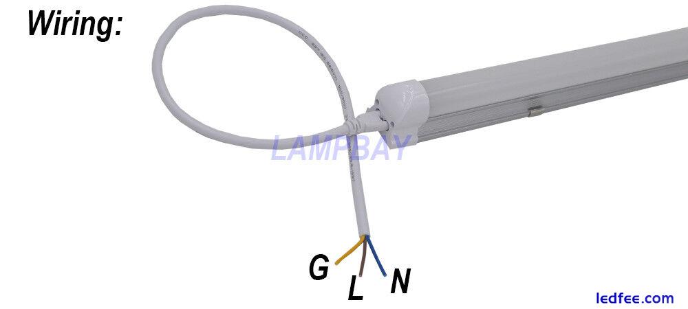 2-50/pack Dimmable LED Tube Light 4ft,1.2m 20W 24W Bulb Integrated Lamp Fixture 2 