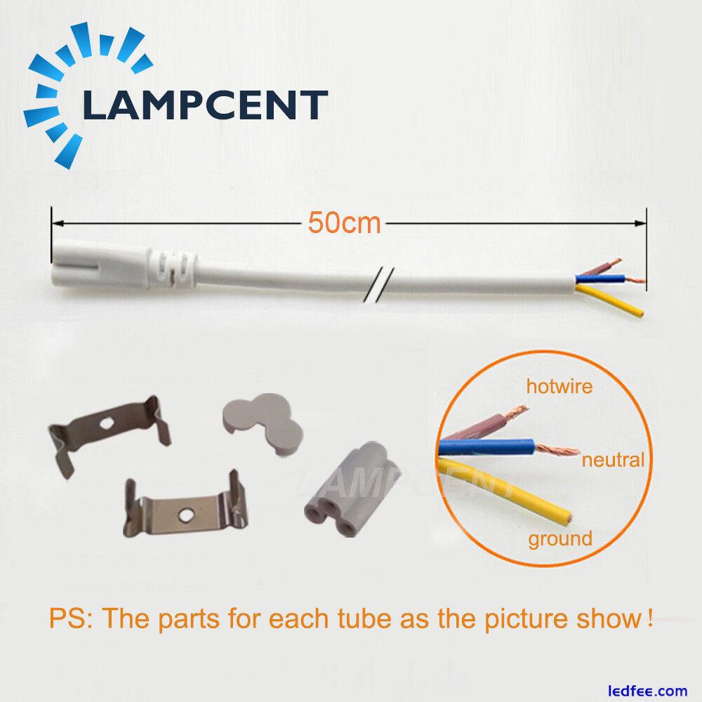 4/Pack T8 Integrated 2,3,4,5,6,8FT LED Tube Linkable Bulb LED Shop Light Fixture 1 