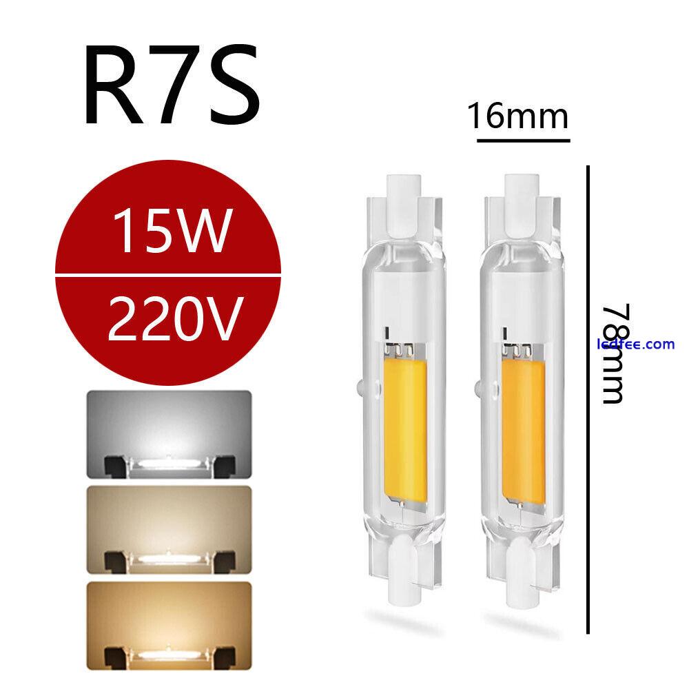 R7S COB LED Bulb Halogen Tube 78mm 15W 118mm 30W Glas Lampe  Ersetzen SE 0 