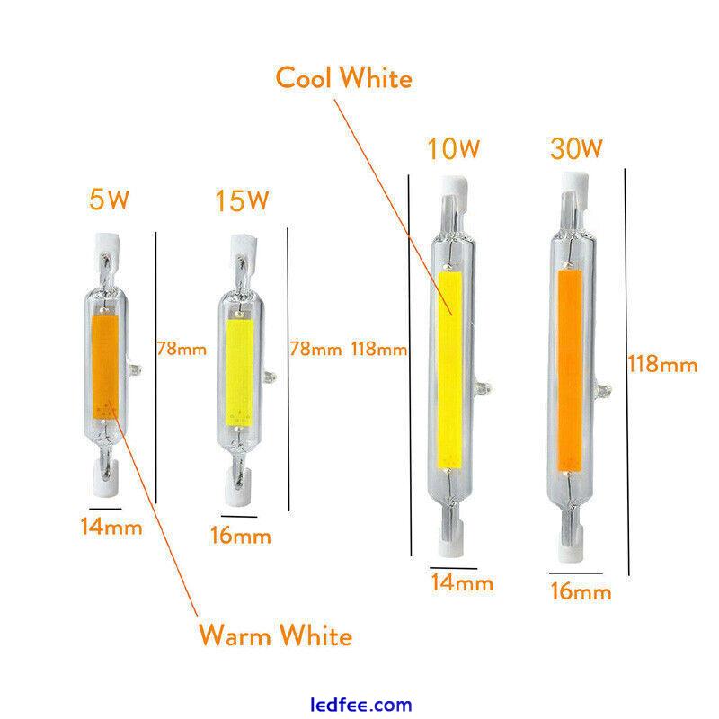 R7S COB LED Bulb Halogen Tube 78mm 15W 118mm 30W Glas Lampe  Ersetzen SE 2 